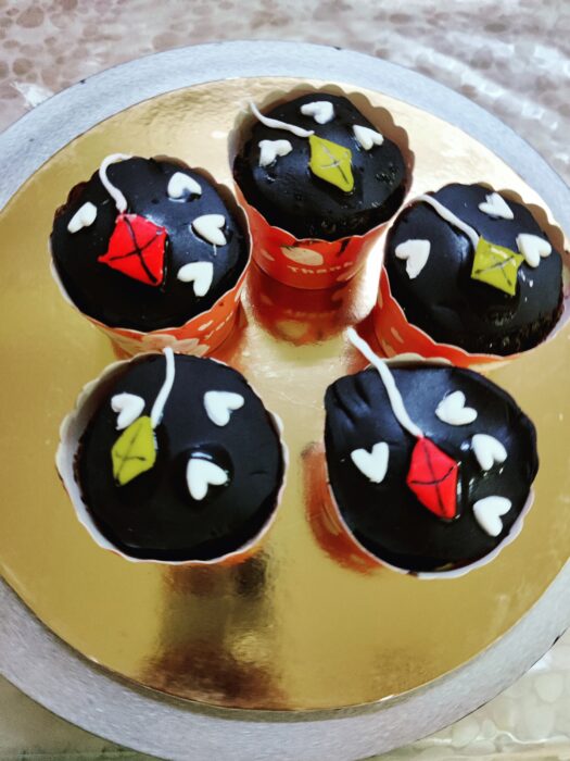 Chocolate themed cupcake