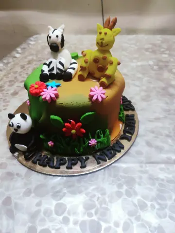 Fondant themed chocolate truffle cake